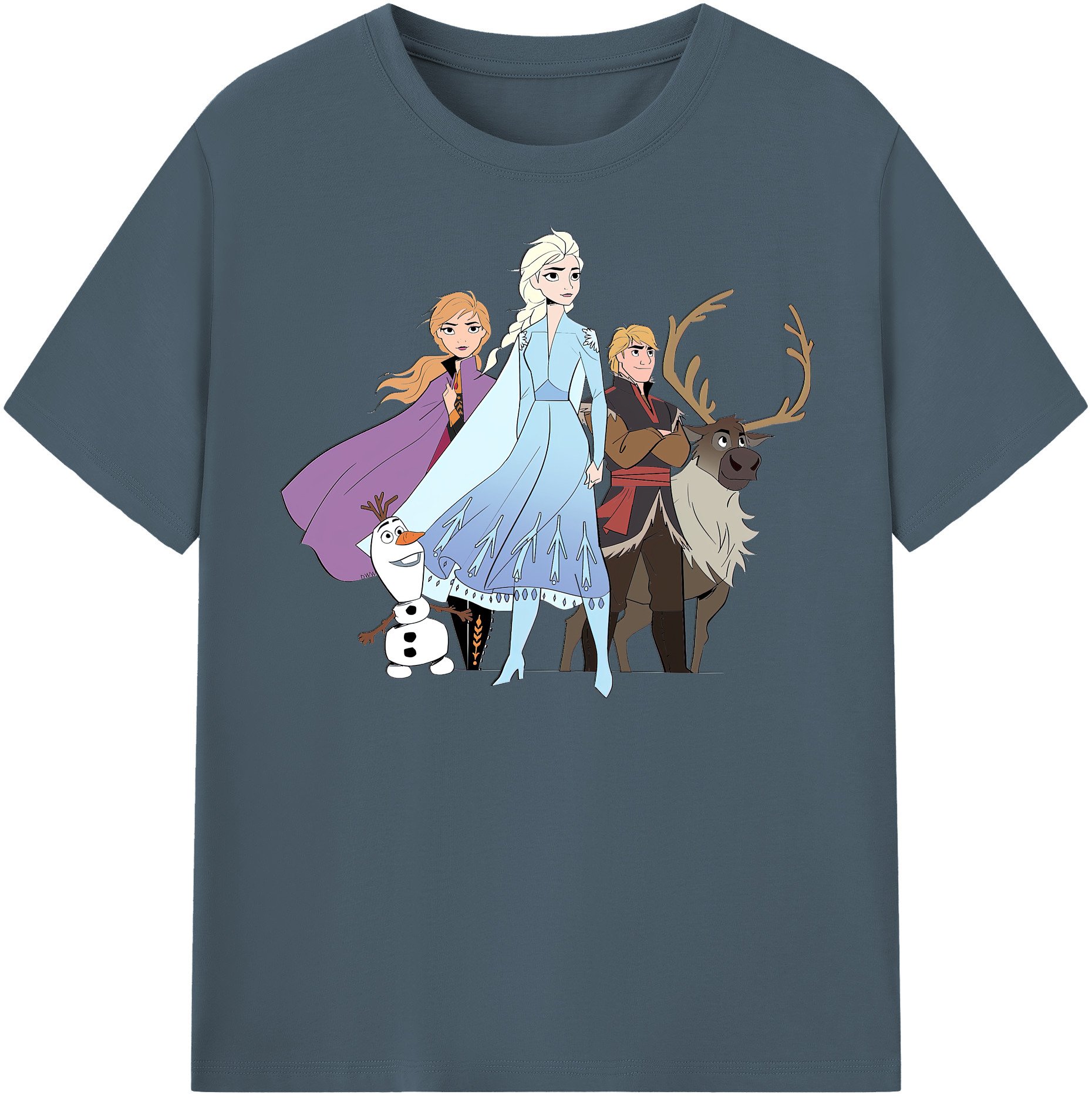 （画像用） アナと雪の女王 アンナ エルサ Frozen Anna Elsa 綿100％半袖Tシャツ（フロントプリント）